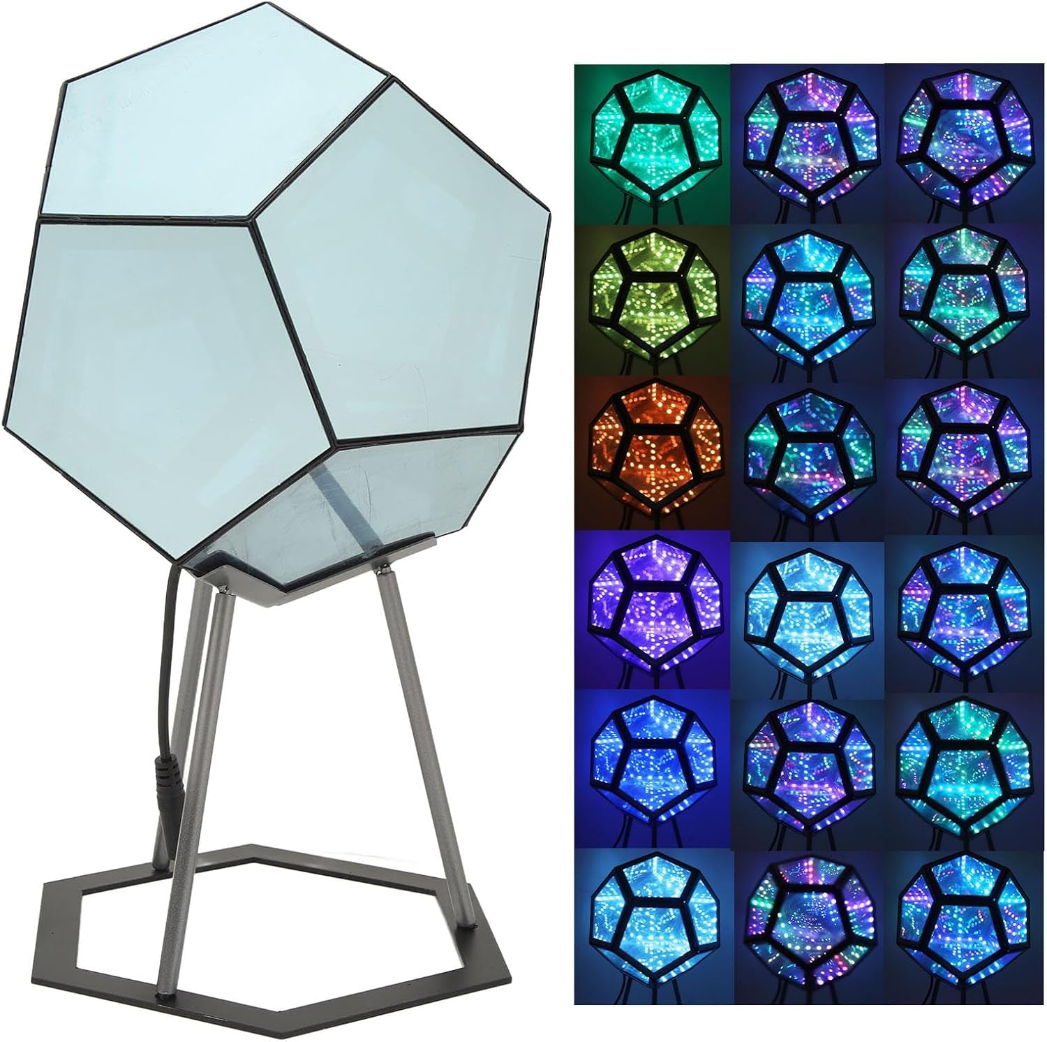 Acogedor Dodecahedron Light, USB 3D Cube Light, LED Desk Table Lamp Light Gaming Light, Ambient Night for Home Decoration