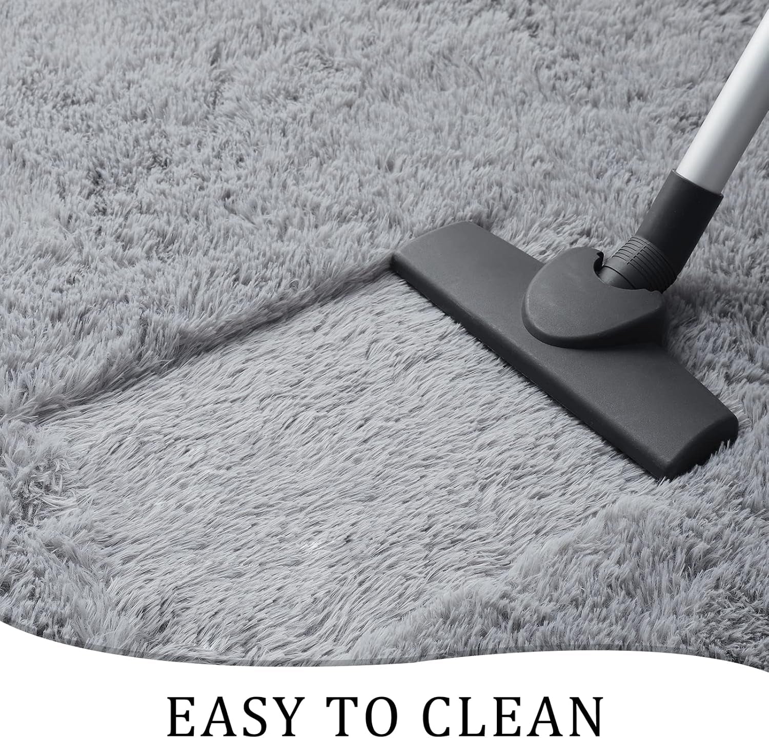 Chicrug Soft Runner Rugs for Bedroom Living Room Plush Fluffy Rug 2X6 Feet, Shag Furry Area Rug Carpet Non Shedding for Nursery Children Kids Girls Room Home Decorative, Grey