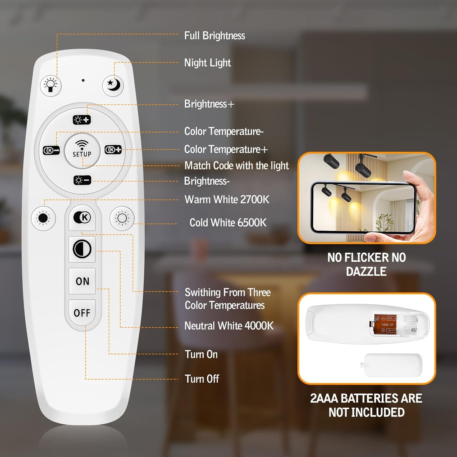 【2024 Upgraded】9-Cct 12W Zoomable LED Track Light Heads Dimmable with Remote H Track Lighting Bright Ceiling Spotlights 2700K/3000K/3500K/4000K/5000K/6000K,15°/18°/25°/38°/60° 1100Lm Black 8 Pack
