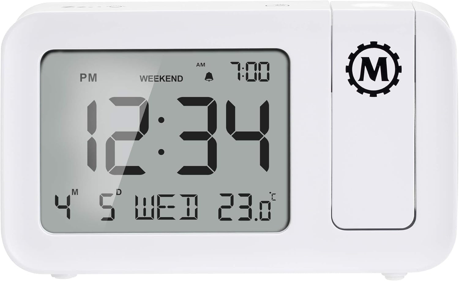 MARATHON Projection Clock with Large Display and Backlight