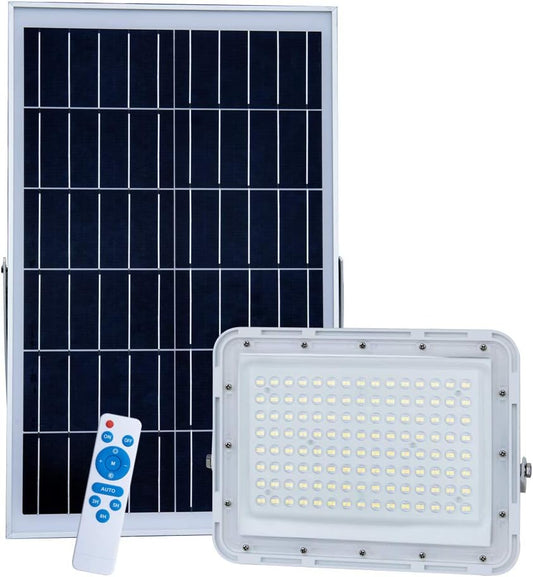 300W LED Solar Flood Lights,24000Lumens Street Flood Light Outdoor IP67 Waterproof with Remote Control Security Lighting for Yard, Garden, Gutter, Swimming Pool, Pathway, Basketball Court, Arena