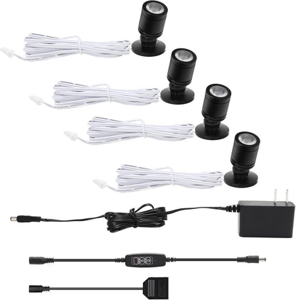 Taysing LED Spot Light Indoor Picture Lights Art Lights Accent Lights Little Spotlight up Lights for Painting Picture Plants Jewelry Showcase Model Display Shelves(Soft White-2 Pack Push Switch)