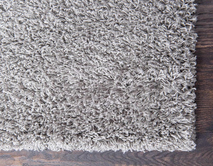 Unique Loom Solid Shag Collection Area Rug (8' X 11' Rectangle Cloud Gray)