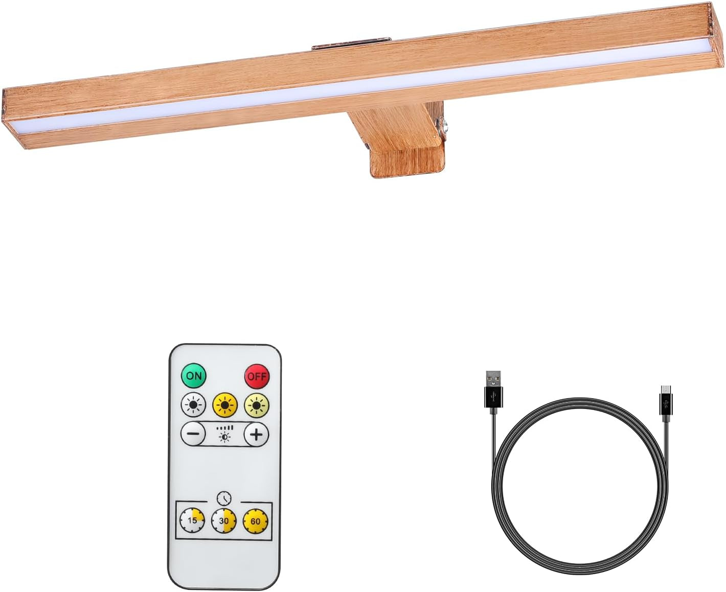 MIOBLUE Wireless Picture Lights with Remote, Full Metal Rechargeable Painting Light Display LED Battery Lamp with 3 Lighting Modes, Dimmable Dartboard Light with Timer for Frame Portrait Art,13Inch