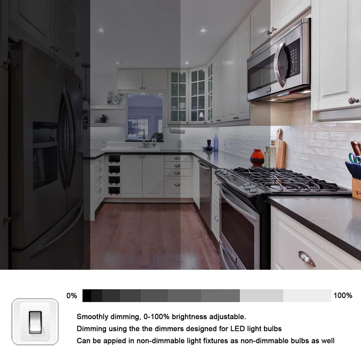 E17 LED Bulbs Dimmable 5W Microwave over Stove Bulb, 40W Incandescent Equivalent, Daylight White 6000K, Fit for Whirlpool Maytag GE Kenmore LG Microwaves, Replaces 8206232A 1890433 AP4512653, 2 Pack