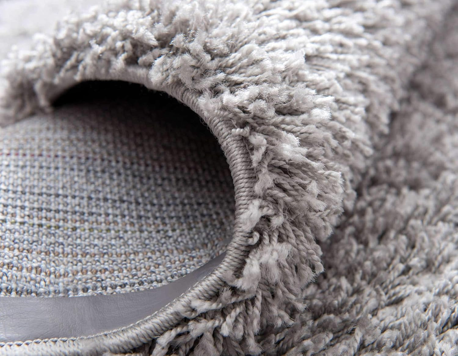 Unique Loom Solid Shag Collection Area Rug (8' X 11' Rectangle Cloud Gray)