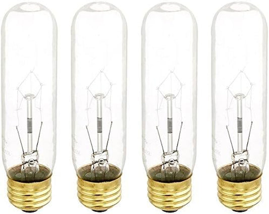 Bulbrite B60T10C 60-Watt Incandescent T10 Tubular Bulb, 120V, Clear (4)
