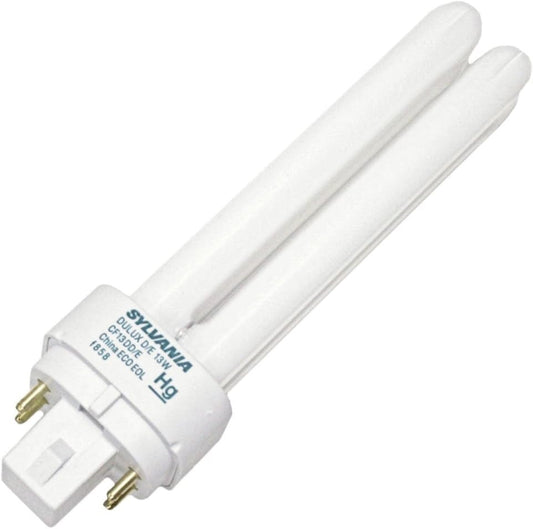 Sylvania (10 Pack) 20721 CF13DD/E/830/ECO 13-Watt 3000K 4-Pin Double Tube Compact Fluorescent Lamp, 10 Count