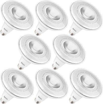 Sunco 8 Pack Outdoor LED Flood Home Patio Driveway Light, Waterproof PAR38 LED Bulb, CRI90, 5000K Daylight,1050 Lumens, 100W Equivalent 13W, Dimmable, Wet-Rated, E26 Base UL