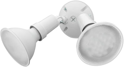 Lithonia Lighting OFTH 300PR 120 WH M12 Adjustable Twin Par Holder Standard Outdoor Flood Light for Safety and Security, 120 Volts, 300Watts, White