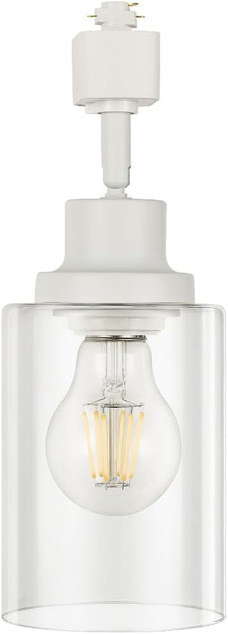 Vanoopee H Type Track Lighting Heads E26 Track Light Ceiling Modern for Kitchen, Compatible with H Track Lighting Rail System, Gold Track Lighting Fixtures with Glass Lamp Shade, 4 Pack, No Bulbs