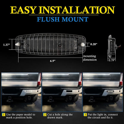 BUNKER INDUST 7" Flush Mount LED Light Pods, 2 Pcs 4800LM off Road LED Work Lights Bar Flood Spot Combo Beam Driving Fog LED Bumper Lights for Truck Golf Cart UTV ATV