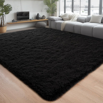 Chicrug Soft Runner Rugs for Bedroom Living Room Plush Fluffy Rug 2X6 Feet, Shag Furry Area Rug Carpet Non Shedding for Nursery Children Kids Girls Room Home Decorative, Grey