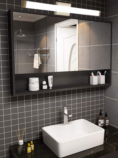 Bathroom Vanity Light Brushed Nickel Square LED 24 Inch 14W 4000K Natural White Light Wall Bar Lighting Fixtures over Mirror (Matte Black, 24In)