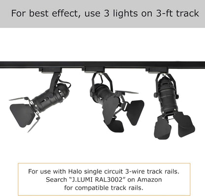 TRK9601 LED Track Light Head, Vintage Industrial Track Light for Home, H Track Lighting Head, 5W LED GU10 Bulb, 3000K Warm, Not Dimmable, Black