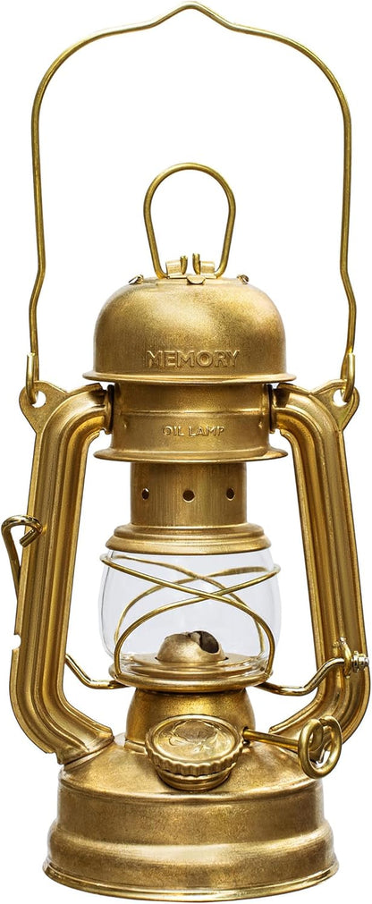 Vintage Oil Lamp, Waterproof Fuel Lantern with Carry Handle, for Outdoor Camping Hiking Patio Picnic, Hurricane