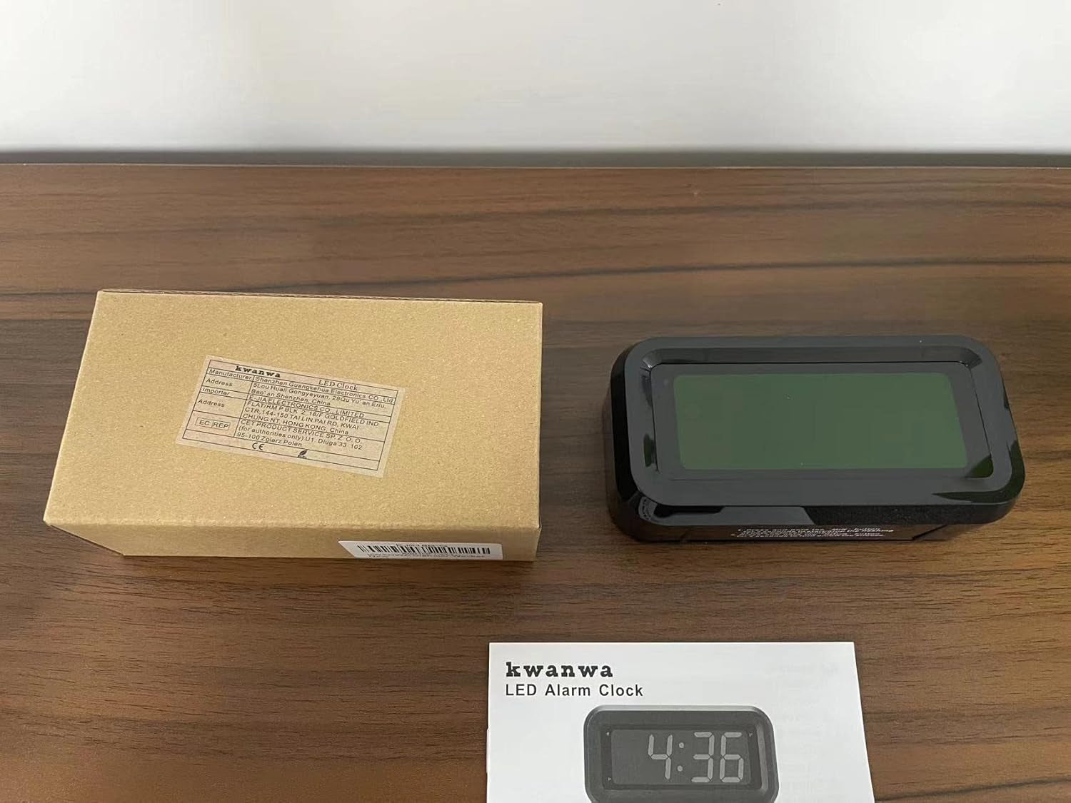 Alarm Clock, LED Digital Clock, Small Wall Clock, Battery Operated, Adjustable 3-Level Led Brightness, Dim Night Mode, 12/24Hr, Cordless, Constantly 1.2'' Digits Display for Bedroom/Travel,Easy to Set