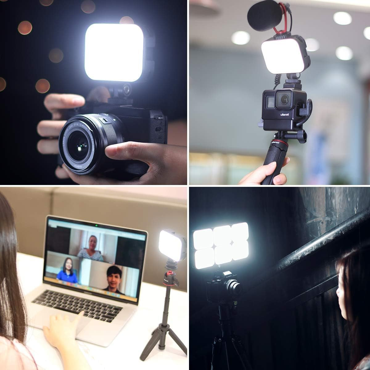VIJIM VL100C Bi-Color LED Video Light on Camera,Mini Rechargeable 2000Mah LED Camera Lights,Cri95+ Dimmable 2500-6500K Ultra Bright Photo and Video Lighting,Led Fill Lamp
