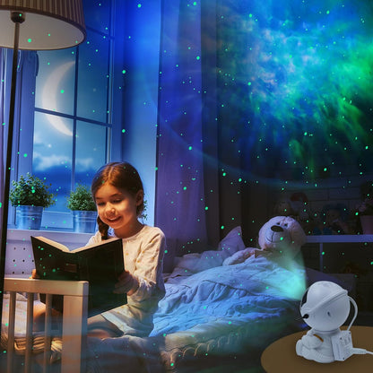 Astronaut Galaxy Projector Night Light for Kids Bedroom Star Projector with Remote Control, Aesthetic Nebula Astronaut Projector Ambient Lighting for Gaming Room, Home Theater, Ceiling, Party Decor