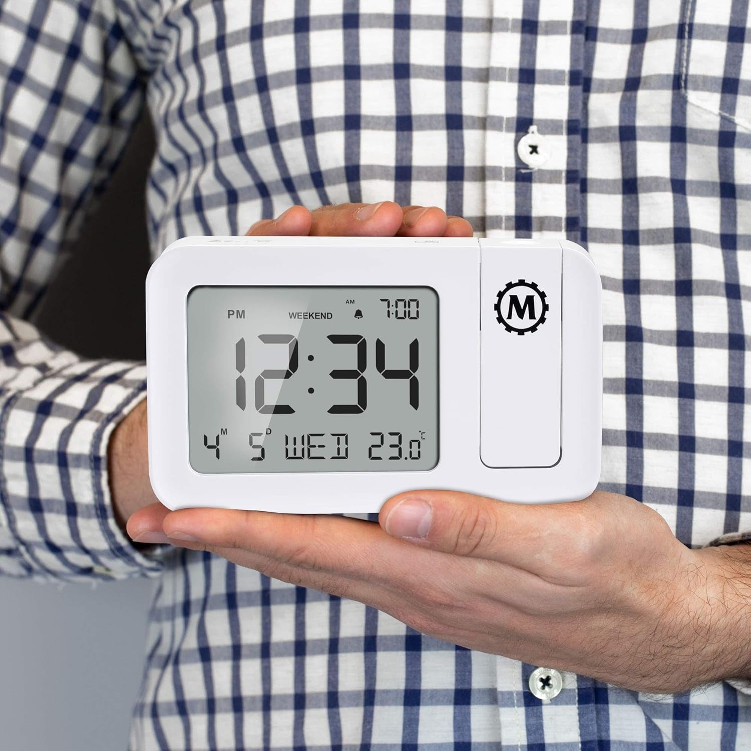 MARATHON Projection Clock with Large Display and Backlight