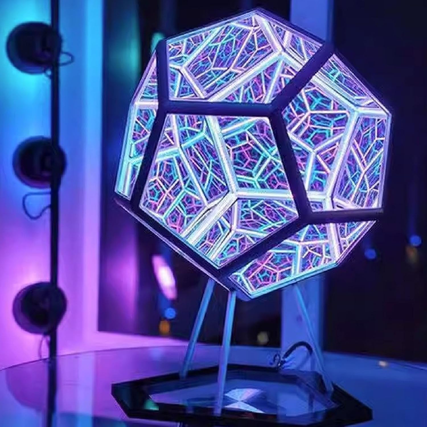 Acogedor Dodecahedron Light, USB 3D Cube Light, LED Desk Table Lamp Light Gaming Light, Ambient Night for Home Decoration