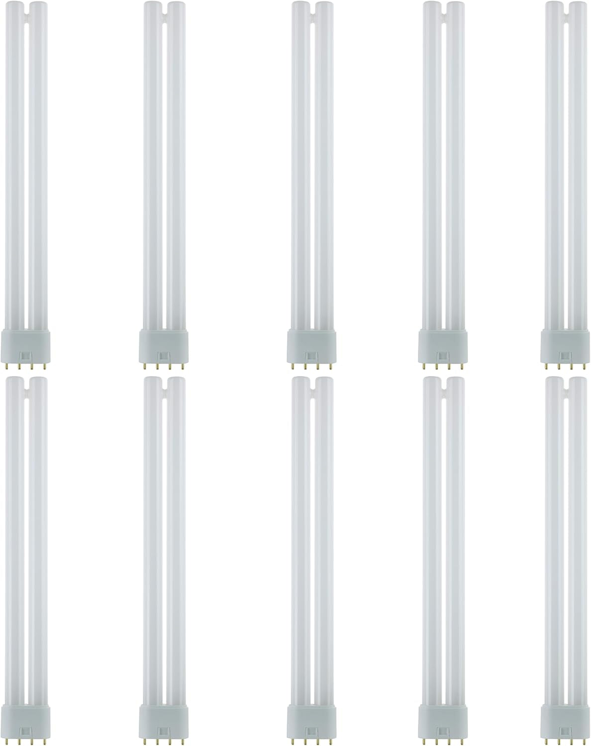 Sunlite FT24DL/835 Plug-In Twin Tube Compact Fluorescent Lamp, FT 4-Pin, 24 Watts, 1800 Lumens, 3500K Neutral White, 4-Pin (2G11) Base, 120 Volts, 1 Pack