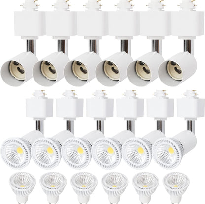 EAGLOD 10W H Track Lighting Heads with GU10 Bulb, Track Light Heads,Dimmable Halo Type Adapter,110V Track Light Replacement Fixtures,3000K Warm White Ceiling Spotlight for Accent,Home 12Pack (Black)