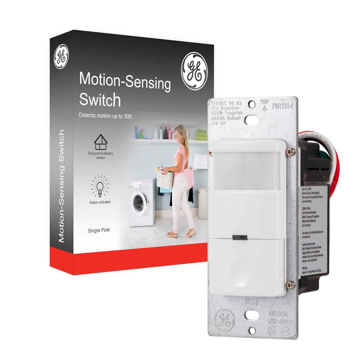 GE Sunsmart Digital In-Wall Timer, Daily On/Off Times, Programmable Settings, Sunset/Sunrise Presets, Vacation Security, White & Almond, Lights, Fans, Heaters, Timer Switch, Light Switch Timer, 32787