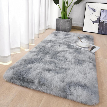 Chicrug Soft Runner Rugs for Bedroom Living Room Plush Fluffy Rug 2X6 Feet, Shag Furry Area Rug Carpet Non Shedding for Nursery Children Kids Girls Room Home Decorative, Grey
