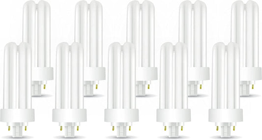 Circle (10 Pack) PLT-26W 841, 4 Pin Gx24Q-3, 26 Watt Triple Tube, Compact Fluorescent Light Bulb