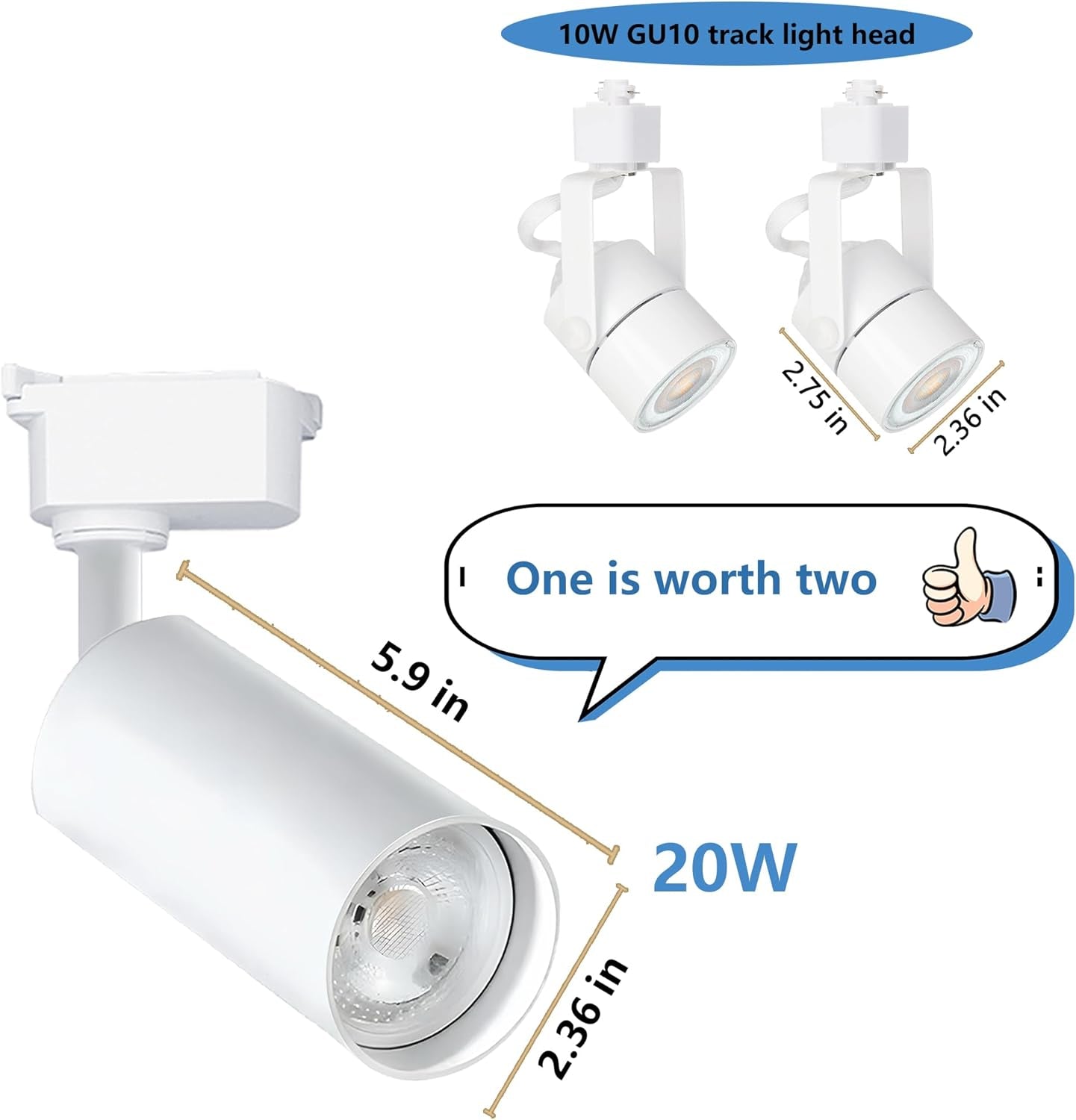Ultra-Bright H Type Track Lighting Kit with 13.1 FT Track Rails, 12 Heads 3000K Warm White 20W 2400Lm, Dimmable Plug in LED Track Lights Modern Indoor Spotlight Fixture