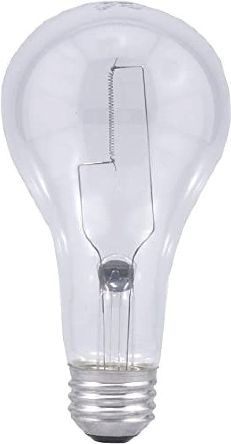 SYLVANIA Incandescent 200W A21 Utility Light Bulb, 3880 Lumens, 2850K, Medium Base, Clear, Soft White - 1 Pack (15476)