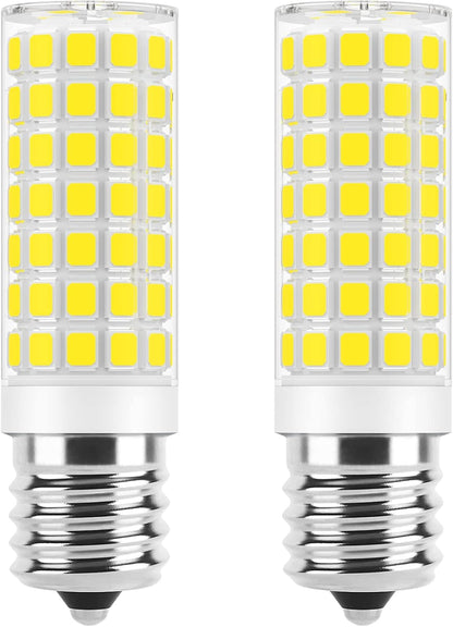 E17 LED Bulbs Dimmable 5W Microwave over Stove Bulb, 40W Incandescent Equivalent, Daylight White 6000K, Fit for Whirlpool Maytag GE Kenmore LG Microwaves, Replaces 8206232A 1890433 AP4512653, 2 Pack