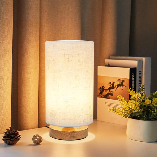 Table Lamp for Bedroom - Small beside Lamps for Night Stands Home Office - Minimalist Design Warm Light Mini Boho Lamp - Fits in Kids,Living,Nursey Room,College Dorm - Awesome Gift Choice