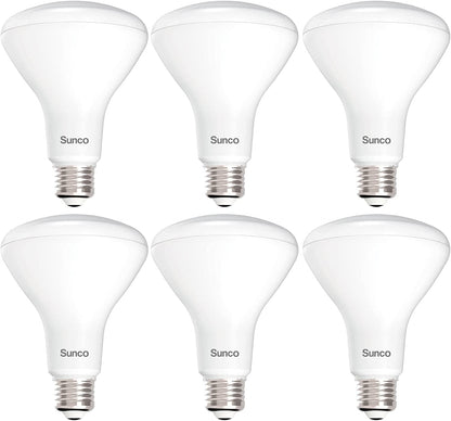 Sunco 6 Pack BR30 LED Light Bulbs, Recessed Can Light Bulbs, CRI93 850 LM, 11W Equivalent 65W, 3000K Warm White, E26 Base, 25000 Lifetime Hours Interior Home Residential Indoor Flood Lights UL