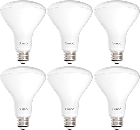 Sunco 6 Pack BR30 LED Light Bulbs, Recessed Can Light Bulbs, CRI93 850 LM, 11W Equivalent 65W, 3000K Warm White, E26 Base, 25000 Lifetime Hours Interior Home Residential Indoor Flood Lights UL