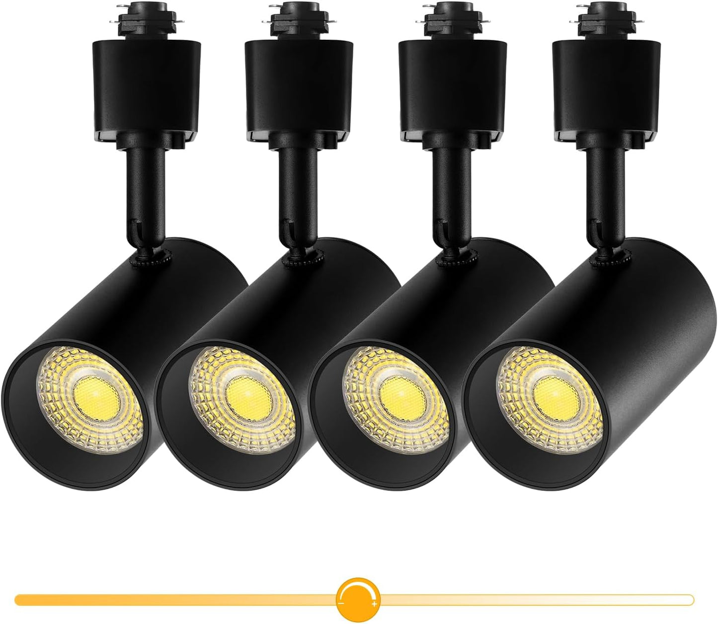 10W H Type Track Lighting Heads LED 3000K Dimmable White Track Lightheads Fixtures Ceiling Spotlight Flexible Small Track Light Heads anti Glare, Flicker Free for Galleries Kitchen 24° 4 Pack