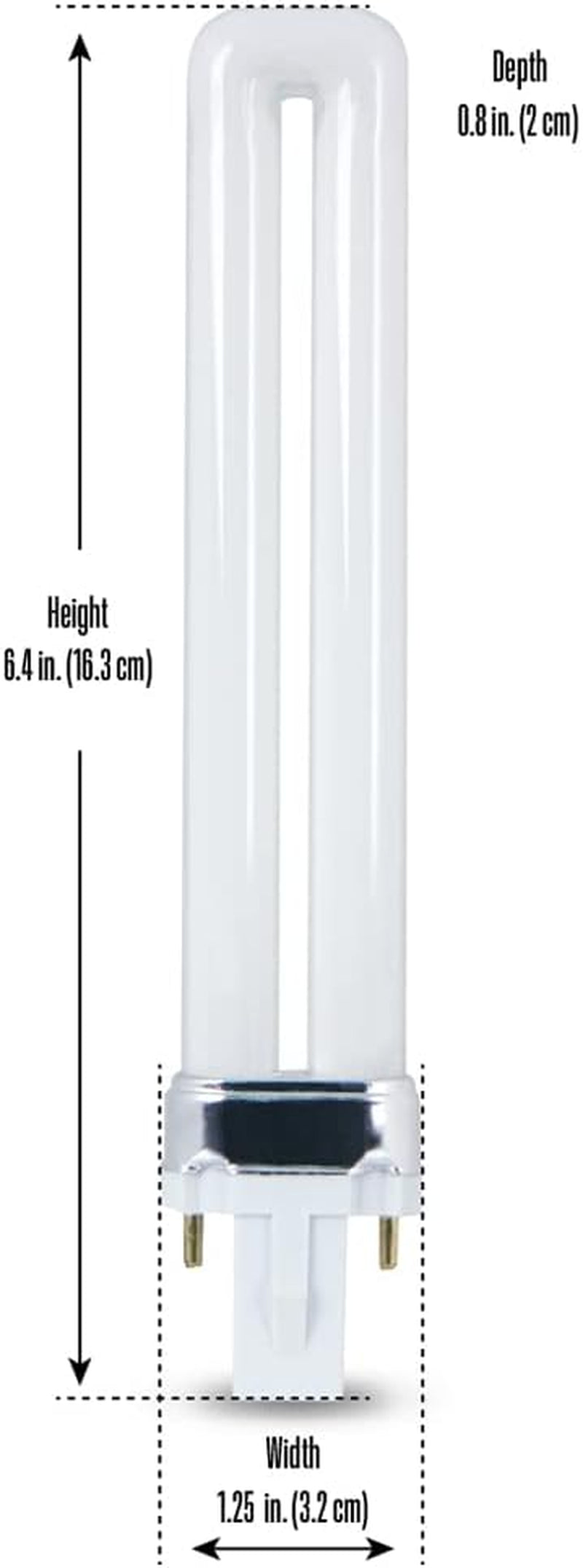 Feit Electric PL9/41 9-Watt Fluorescent PL Bulb, 6.4"H X 1.2"D, 4100K (Cool White)