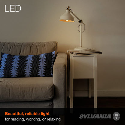 SYLVANIA ECO LED B10 Light Bulb, 40W=2.5W, 7 Year, 300 Lumens, Non-Dimmable, Clear, 2700K, Soft White - 6 Pack (40878)