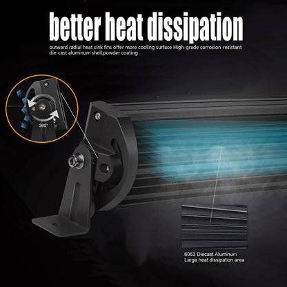 LED Straight Light Bar,32Inch459W +4Pcs 72W Led Pods Tri Row Lens Flood Spot Combo Beam Led Driving Lights Super Bright off Road Lights with Wiring Harness for Trucks UTV ATV Boat