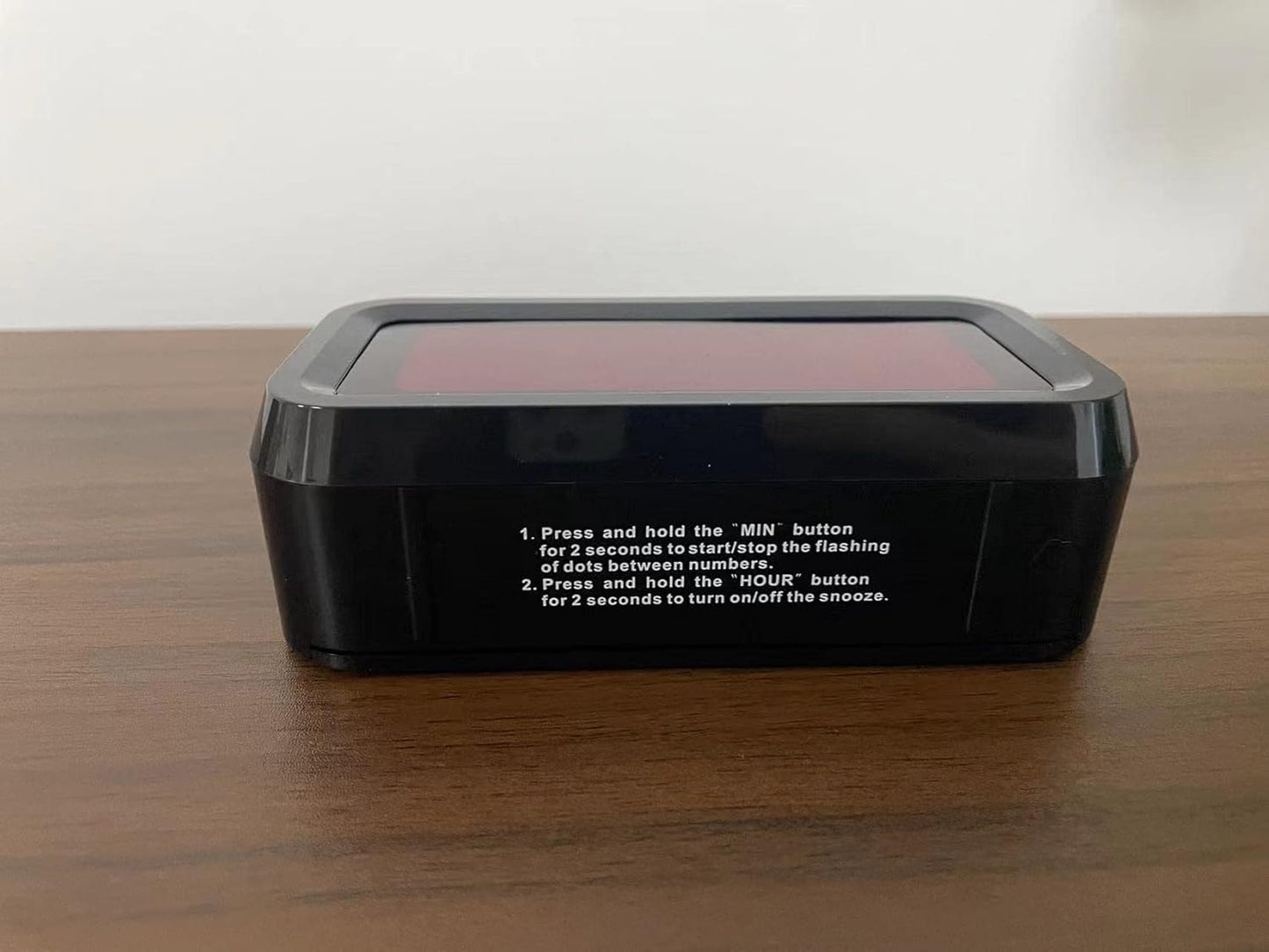 Alarm Clock, LED Digital Clock, Small Wall Clock, Battery Operated, Adjustable 3-Level Led Brightness, Dim Night Mode, 12/24Hr, Cordless, Constantly 1.2'' Digits Display for Bedroom/Travel,Easy to Set