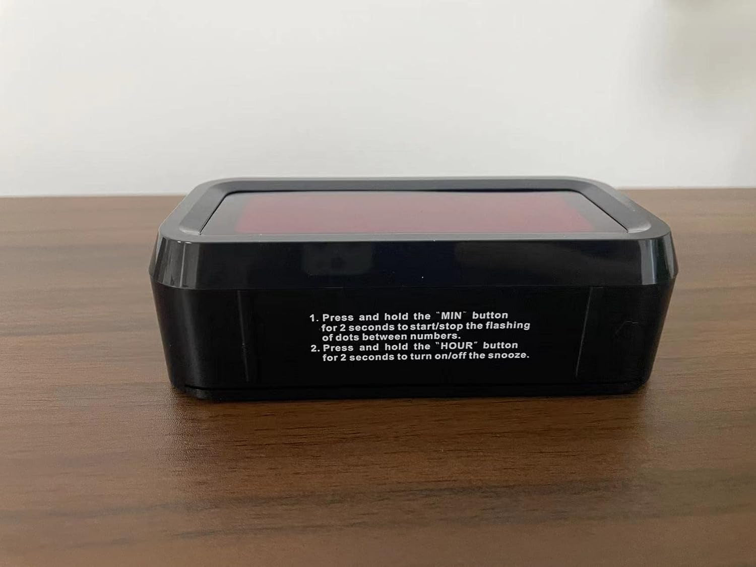 Alarm Clock, LED Digital Clock, Small Wall Clock, Battery Operated, Adjustable 3-Level Led Brightness, Dim Night Mode, 12/24Hr, Cordless, Constantly 1.2'' Digits Display for Bedroom/Travel,Easy to Set