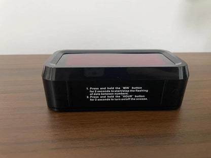 Alarm Clock, LED Digital Clock, Small Wall Clock, Battery Operated, Adjustable 3-Level Led Brightness, Dim Night Mode, 12/24Hr, Cordless, Constantly 1.2'' Digits Display for Bedroom/Travel,Easy to Set
