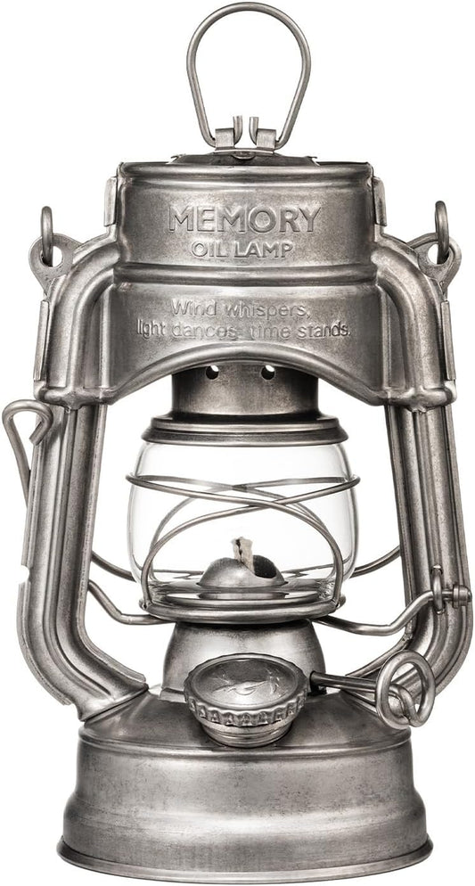 Vintage Oil Lamp, Waterproof Fuel Lantern with Carry Handle, for Outdoor Camping Hiking Patio Picnic, Hurricane