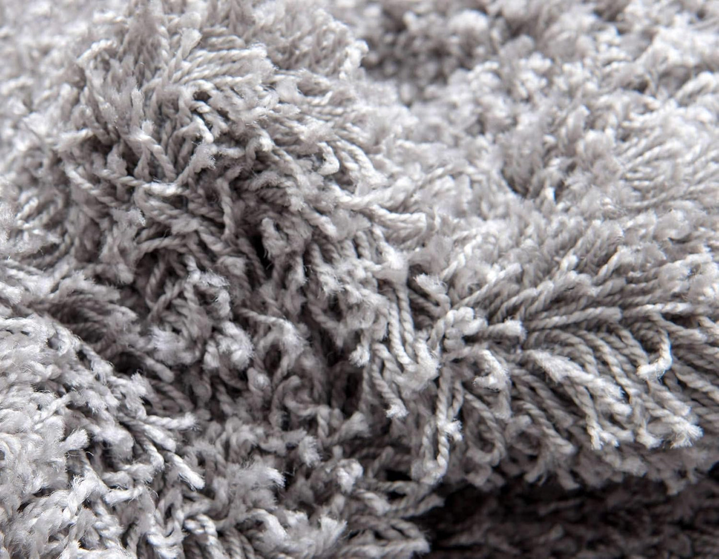 Unique Loom Solid Shag Collection Area Rug (8' X 11' Rectangle Cloud Gray)