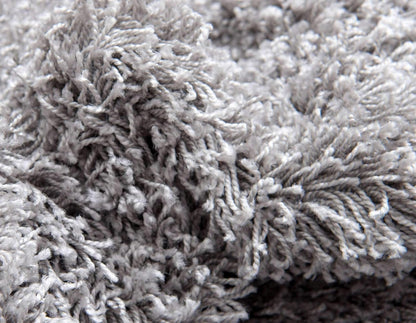 Unique Loom Solid Shag Collection Area Rug (8' X 11' Rectangle Cloud Gray)