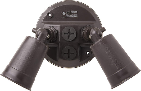 Brinks 7100B Two Head Flood Security Light, Bronze