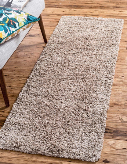 Unique Loom Solid Shag Collection Area Rug (8' X 11' Rectangle Cloud Gray)