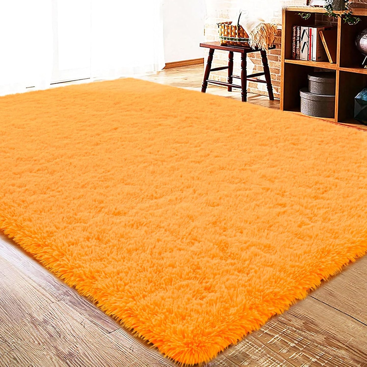 ISEAU Black Rug Super Soft Shaggy 4X6 Feet Rugs for Bedroom, Fluffy Area Rug for Living Room Floor Rug, Fuzzy and Comfy Carpet Nursery Shag Rug for Kids Boys Room Decor