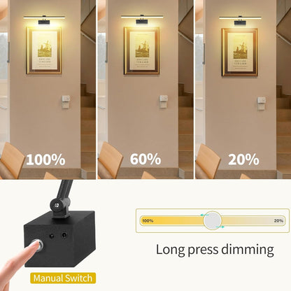 5200Mah Picture Light, Battery Operated Picture Lights for Wall, 16" Remote LED Art Light with Timer for Paintings, Dimmable Metal Painting Light for Display, Gallery (Gold)